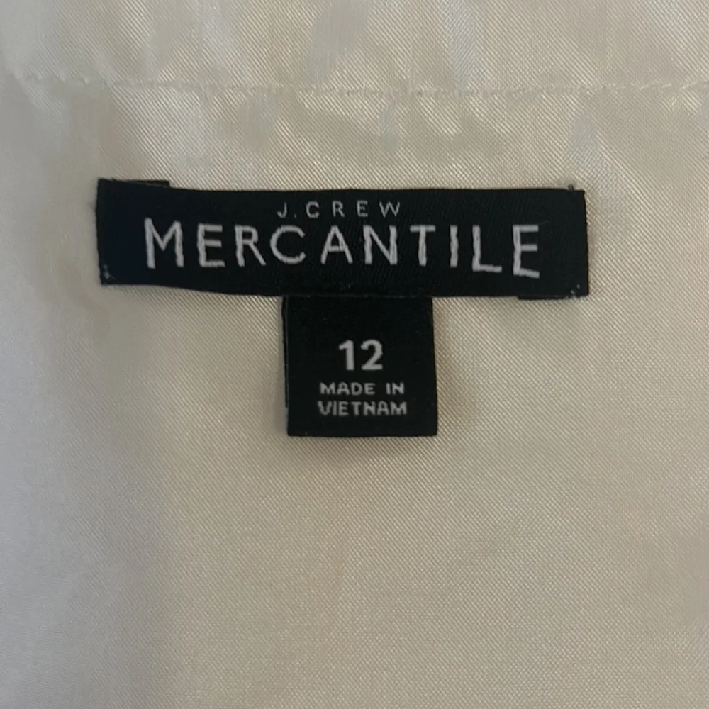 J. Crew ivory Bow-Sleeve blouse size 12